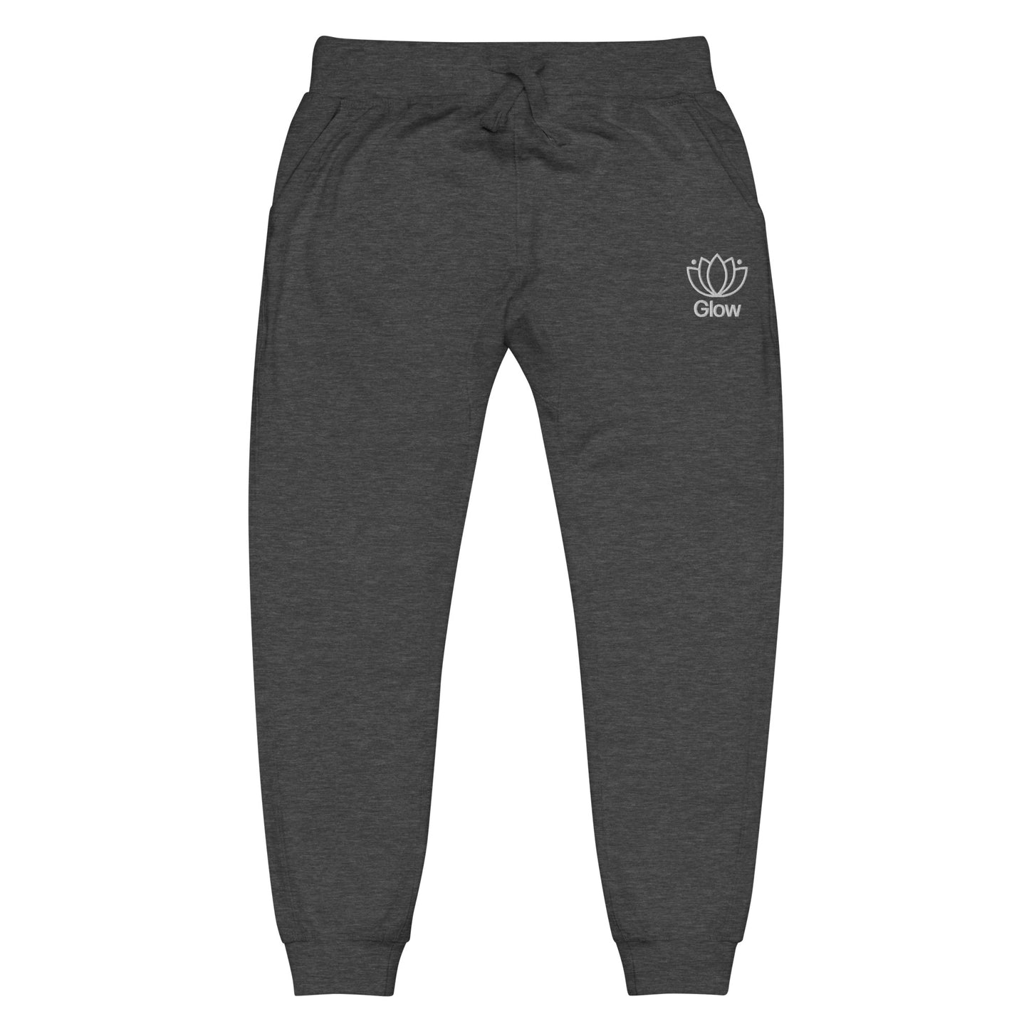 unisex-fleece-sweatpants-charcoal-heather-front