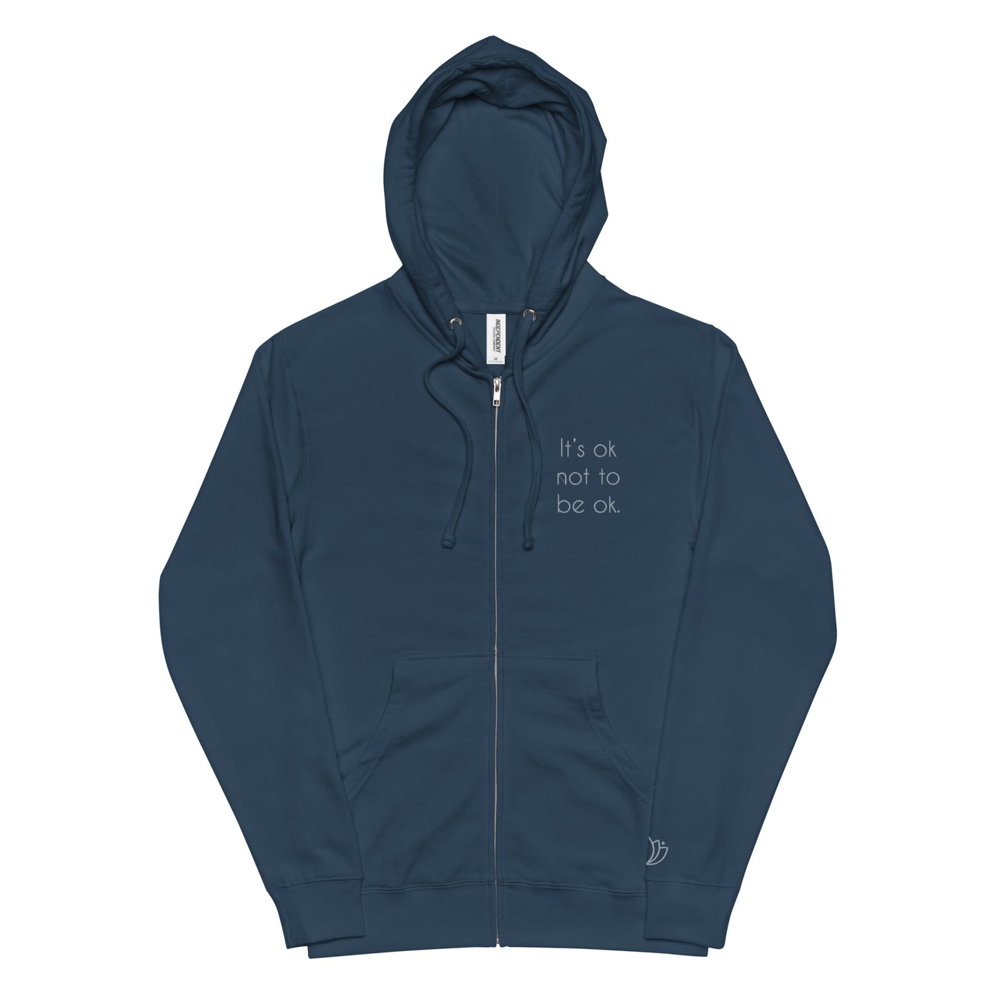  Analyzing image     unisex-fleece-zip-up-hoodie-navy-front